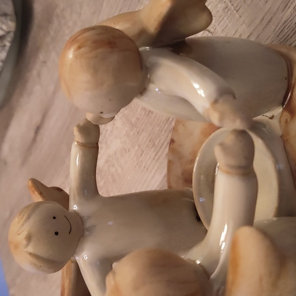 NWOT Ceramic Angels Christmas Candle Holder - Picture 3 of 5